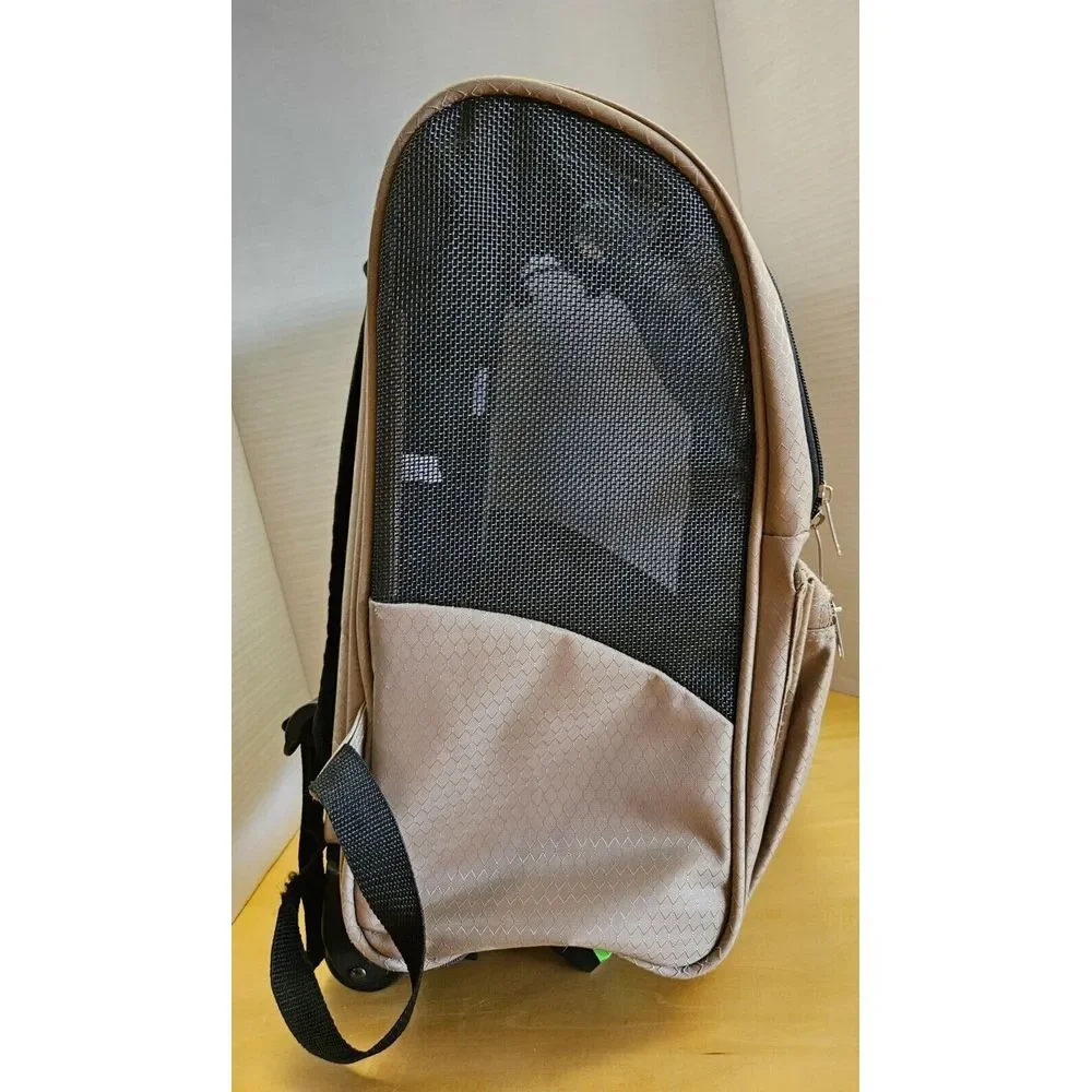 Casual Canine brand Dog Cat Pet/Carrier/Bag/Backpack/Wheels - - Tan‎
